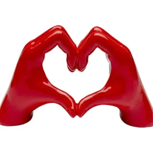 Fashion KARE Design Deco Object Heart Hands Red 12cm