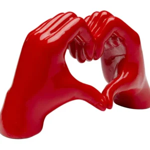 Fashion KARE Design Deco Object Heart Hands Red 12cm