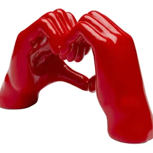 Fashion KARE Design Deco Object Heart Hands Red 12cm