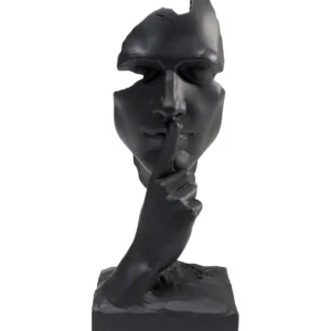 Hot KARE Design Deco Object Quiet Face Black 31cm