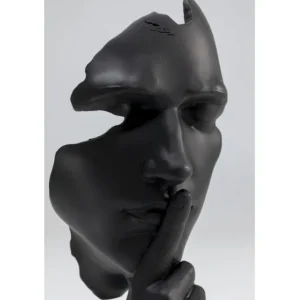 Hot KARE Design Deco Object Quiet Face Black 31cm