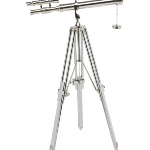 Best KARE Design Deco Object Telescope Silver 125cm