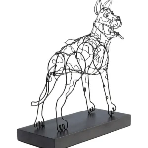 Outlet KARE Design Deco Object Wire Attack Dog 36cm