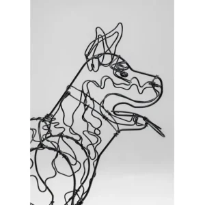 Outlet KARE Design Deco Object Wire Attack Dog 36cm