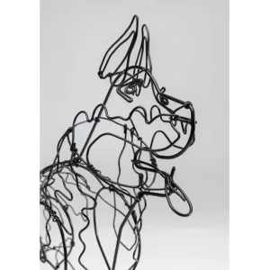 Outlet KARE Design Deco Object Wire Attack Dog 36cm