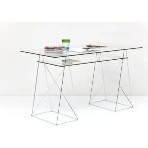 Discount KARE Design Desk Polar Chrome 8 mm tempered glass