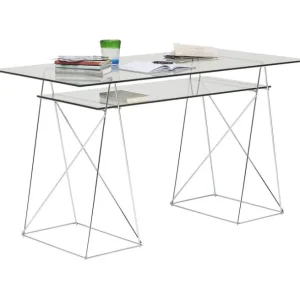 Discount KARE Design Desk Polar Chrome 8 mm tempered glass