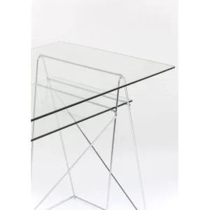 Discount KARE Design Desk Polar Chrome 8 mm tempered glass