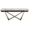 Clearance KARE Design Extension Table Connesso Brass 200(+60)x90cm