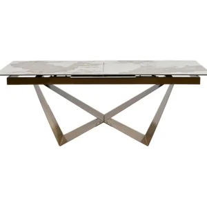 Clearance KARE Design Extension Table Connesso Brass 200(+60)x90cm