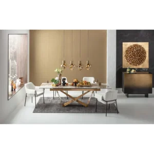 Clearance KARE Design Extension Table Connesso Brass 200(+60)x90cm