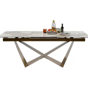 Clearance KARE Design Extension Table Connesso Brass 200(+60)x90cm