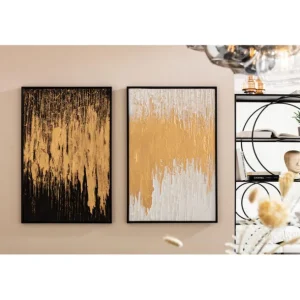 Hot KARE Design Framed Picture Abstract Black 80x120cm