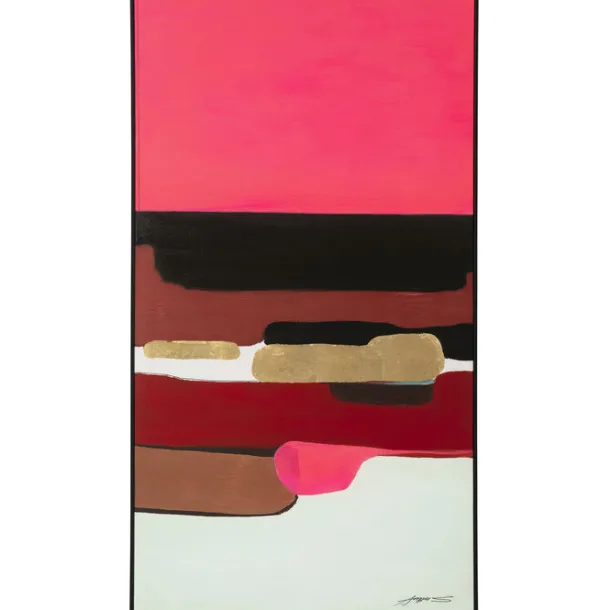 framed_picture_abstract_s_0-2.webp Discount KARE Design Framed Picture Abstract Shapes Pink 73x143cm