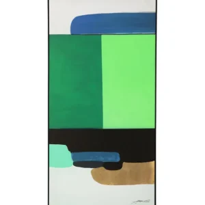 Clearance KARE Design Framed Picture Abstract Shapes Green 73x143cm