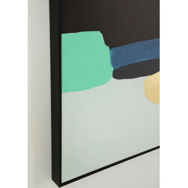 framed_picture_abstract_s_5-3.webp Clearance KARE Design Framed Picture Abstract Shapes Green 73x143cm