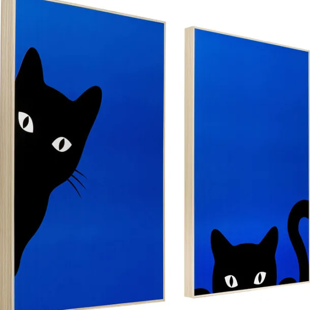 framed_picture_ciao_gatto_1.webp Best KARE Design Framed Picture Ciao Gatto (2/Set)