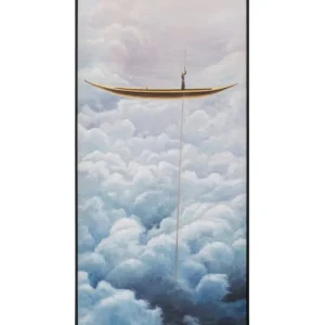 Fashion KARE Design Framed Picture Cloud Boat 60x120cm