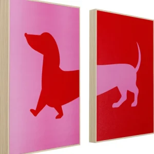 Hot KARE Design Framed Picture Dog Frankie (2/Set)