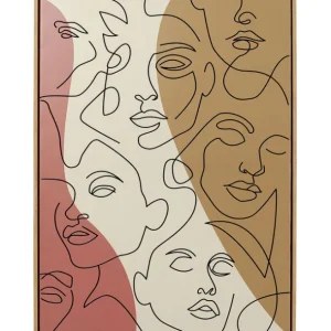 Hot KARE Design Framed Picture Faccia Arte Tri Colore 90x120cm