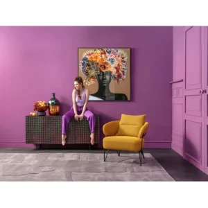 Best KARE Design Framed Picture Flower Hair 120x120cm