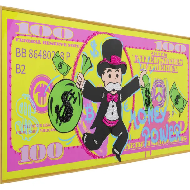 framed_picture_graffiti_m_1.webp Discount KARE Design Framed Picture Graffiti Money 70x160cm