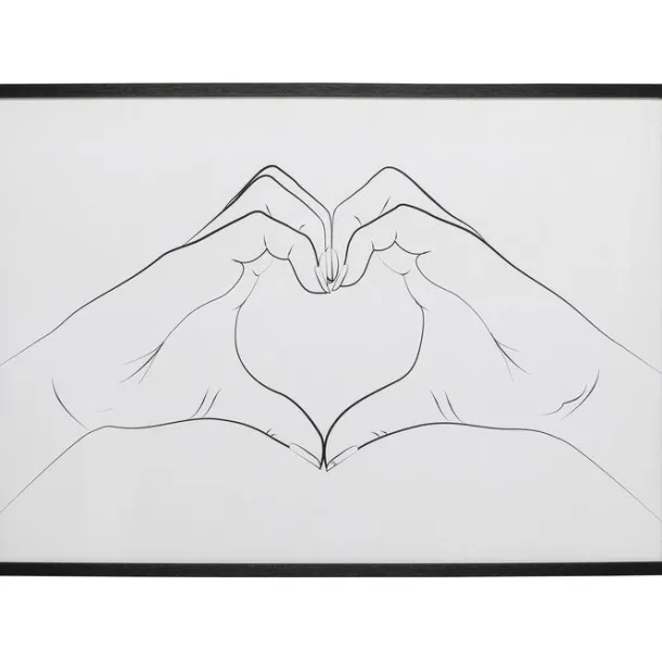 framed_picture_heart_hand_0.webp Online KARE Design Framed Picture Heart Hands 103x73cm
