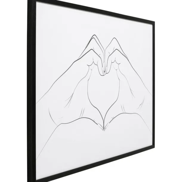framed_picture_heart_hand_1.webp Online KARE Design Framed Picture Heart Hands 103x73cm