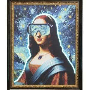 New KARE Design Framed Picture LED Art Lady 80x100cm
