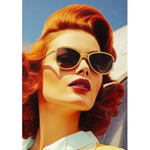 Online KARE Design Framed Picture LED Jetset Lean Lady 120x80cm