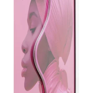 Online KARE Design Framed Picture LED Pink Woman 80x80cm