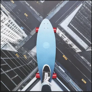 Sale KARE Design Framed Picture Skyline Skater 149x149cm