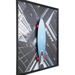 Sale KARE Design Framed Picture Skyline Skater 149x149cm