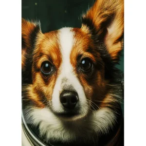 Best KARE Design Glass Picture Astronauts Dogs 80x60cm