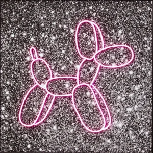 New KARE Design Glass Picture Balloon Dog LED 80x80cm