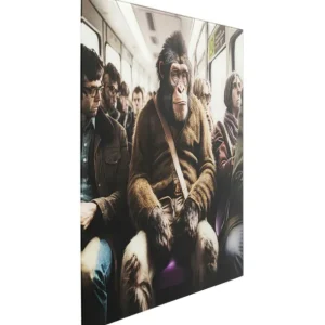 Online KARE Design Glass Picture Commuter Monkey 60x60cm