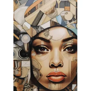 Hot KARE Design Glass Picture 3D Art Geo Women 120x120cm