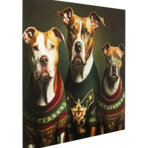 Clearance KARE Design Glass Picture Dog Family 110x90cm
