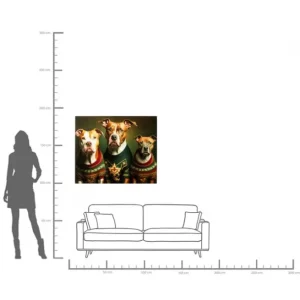 Clearance KARE Design Glass Picture Dog Family 110x90cm