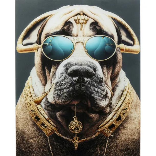 glass_picture_fashion_dog_0.webp Clearance KARE Design Glass Picture Fashion Dog 60x80cm