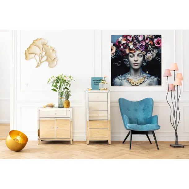 glass_picture_flower_art__3.webp Sale KARE Design Glass Picture Flower Art Lady 120x120cm