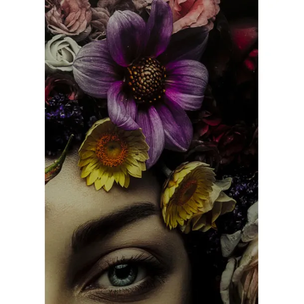 glass_picture_flower_art__6.webp Sale KARE Design Glass Picture Flower Art Lady 120x120cm