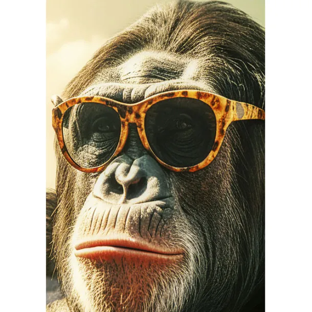 glass_picture_holiday_mon_3.webp Discount KARE Design Glass Picture Holiday Monkey 80x60cm