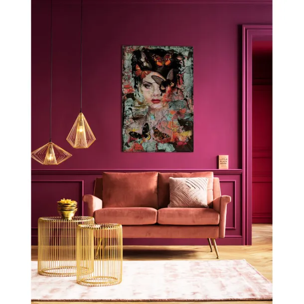 glass_picture_lady_butter_1.webp Sale KARE Design Glass Picture Lady Butterfly 100x150cm