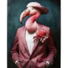 Outlet KARE Design Glass Picture Mister Flamingo 120x160cm