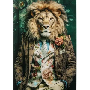 Online KARE Design Glass Picture Mister Lion 150x100cm