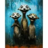 Fashion KARE Design Glass Picture Singing Meerkats 60x80cm