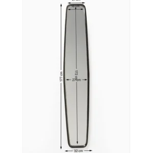 Outlet KARE Design Mirror Clip Black 32x177cm