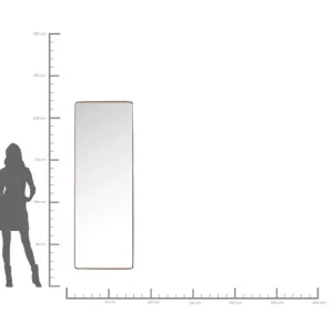 Outlet KARE Design Mirror Curve Copper 70x200cm