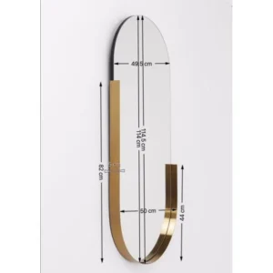 Clearance KARE Design Mirror Hipster Oval 50x114cm